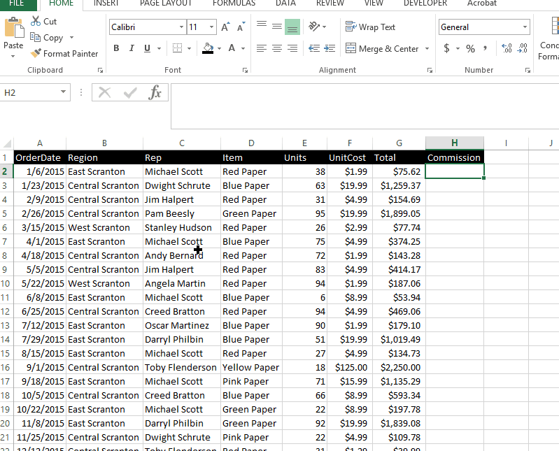 Excel adds parentheses